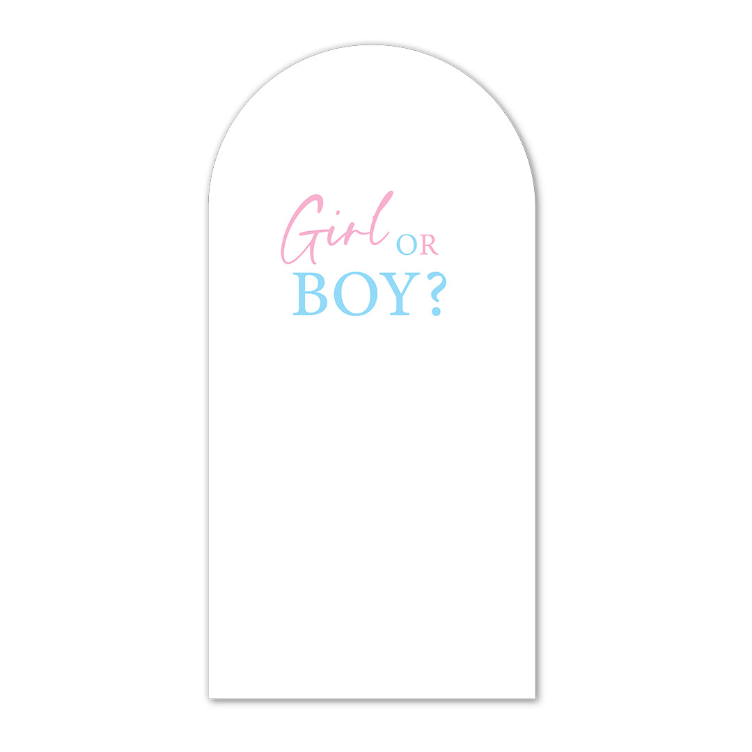 Boy or Girl Simple Backdrop for Photography - Newborn Baby Shower & Reveal Gender Party