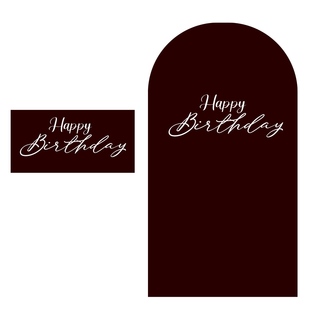 Happy Birthday Plotted Sticker - Golden Mirror/White
