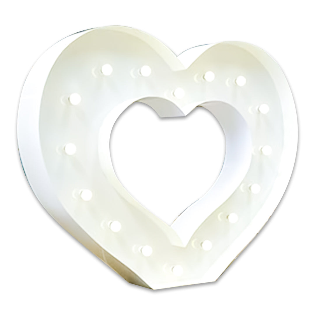 3FT/4FT/5FT Heart Light Up Marquee Symbol for Anniversaries & Romantic Events.