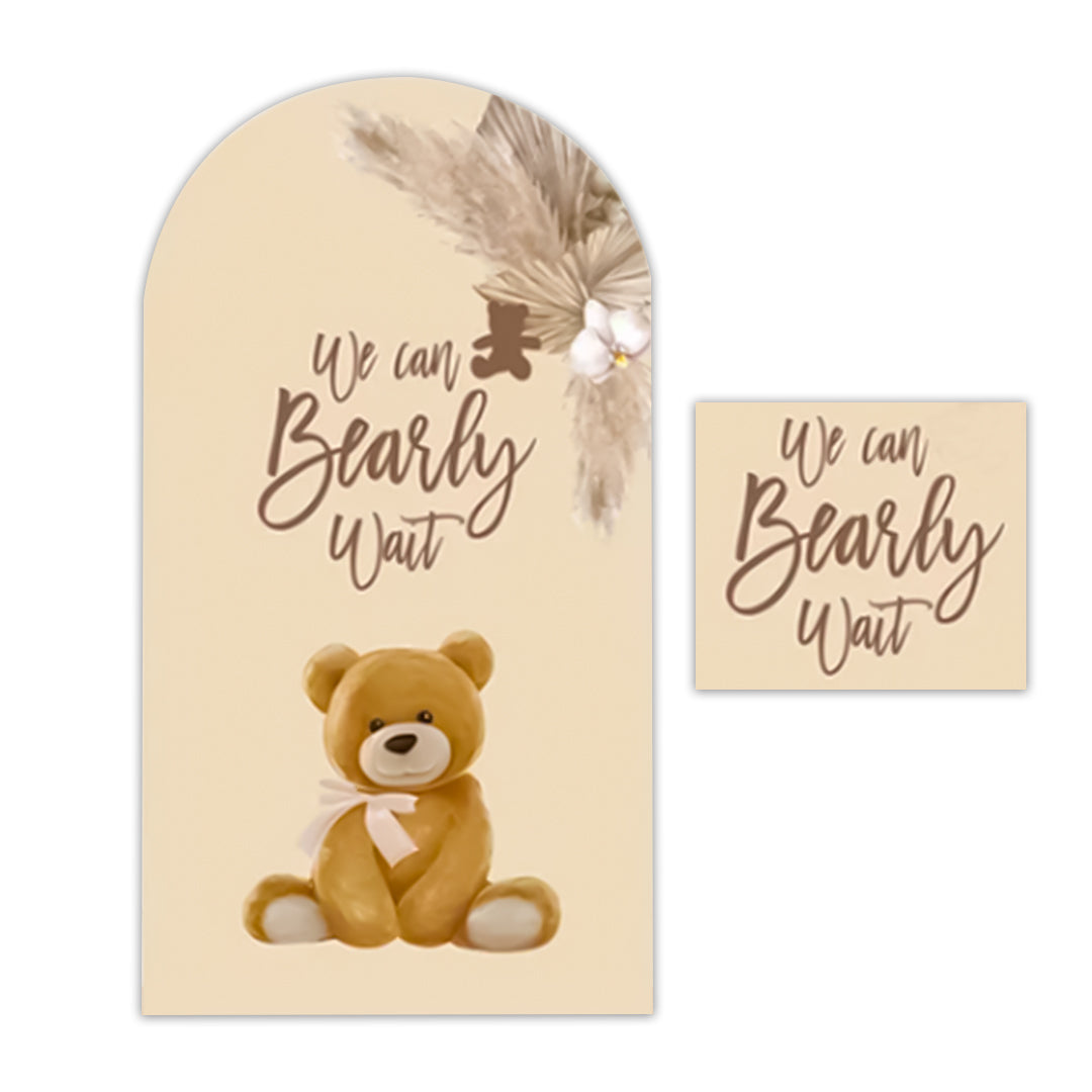 We Can Bearly Wait - Baby Shower Plotted Stickers / Decals for Backdrops.