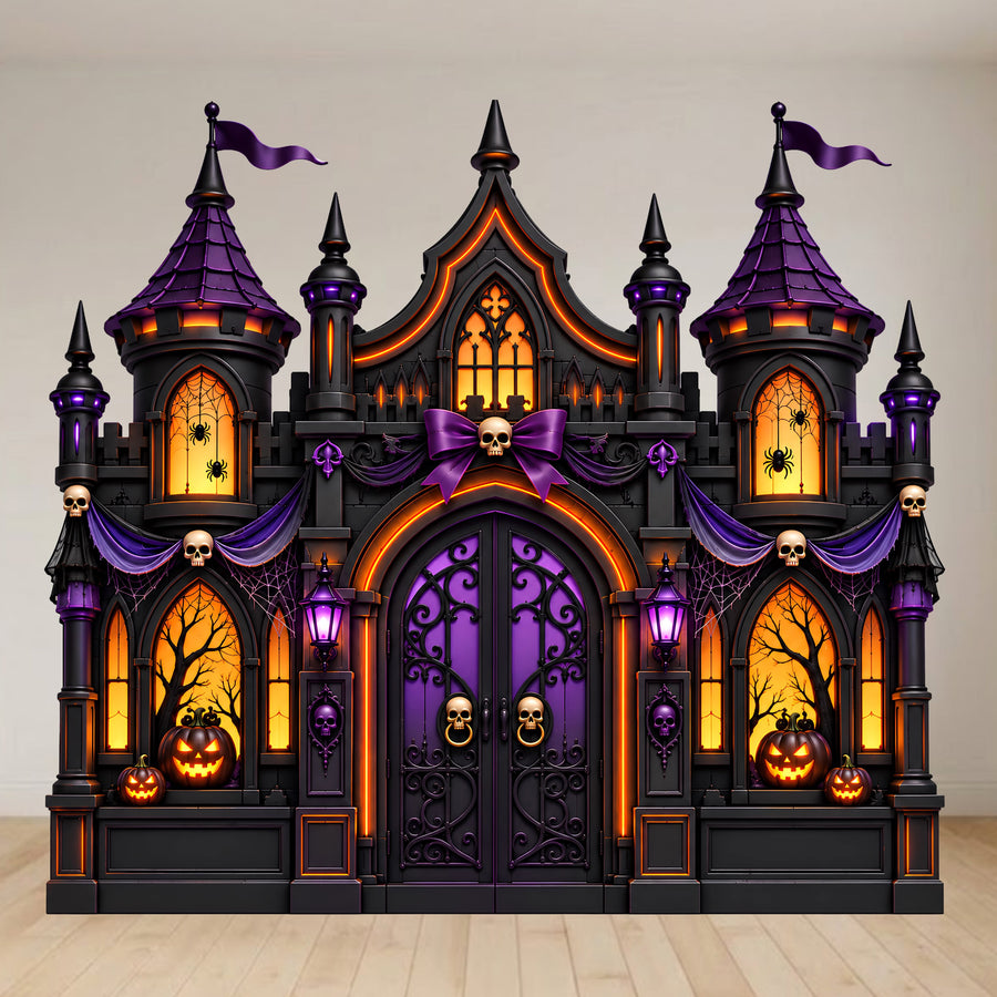 Halloween Haunted Castle Backdrop