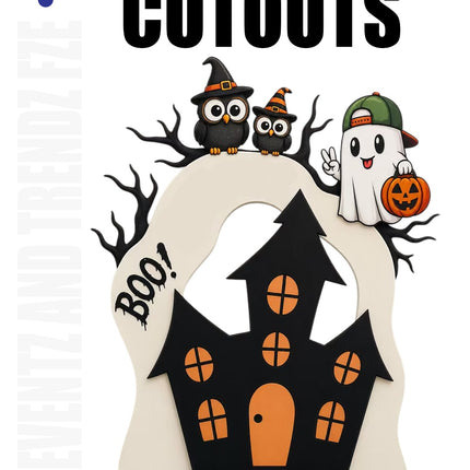 Halloween Haunted House Cutout