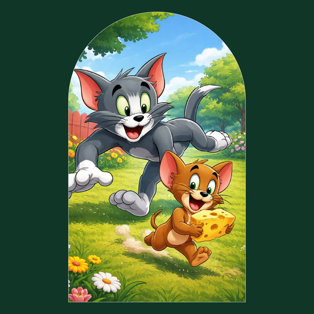 Tom and Jerry Party Backdrop – Foam Board Kids Birthday Dubai UAE