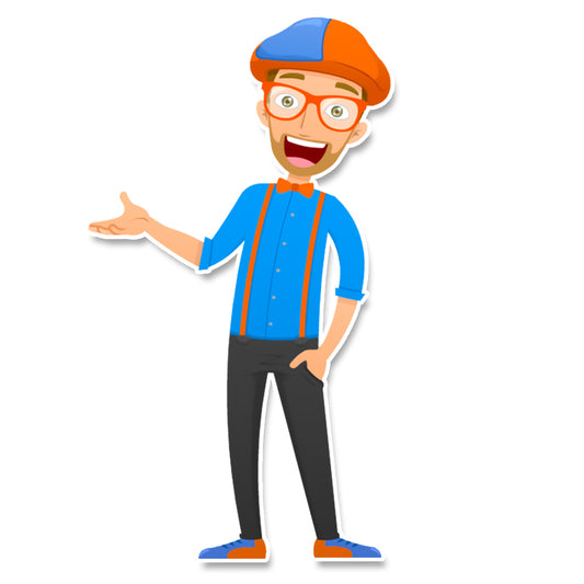 Blippi Standee / Cutout for themed birthday decorations